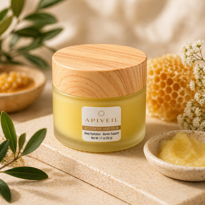 Restorative Hand Balm for Dry Hands | Natural Moisturizing Hand Balm | APIVEIL 1.7 oz