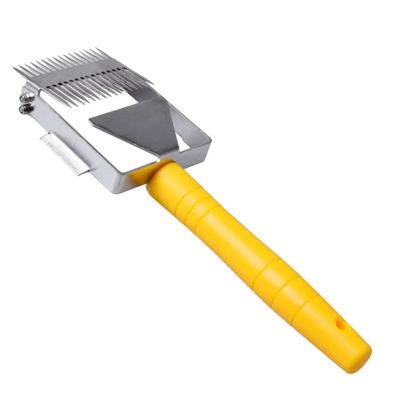 Uncapping Fork with Yellow Plastic Handle