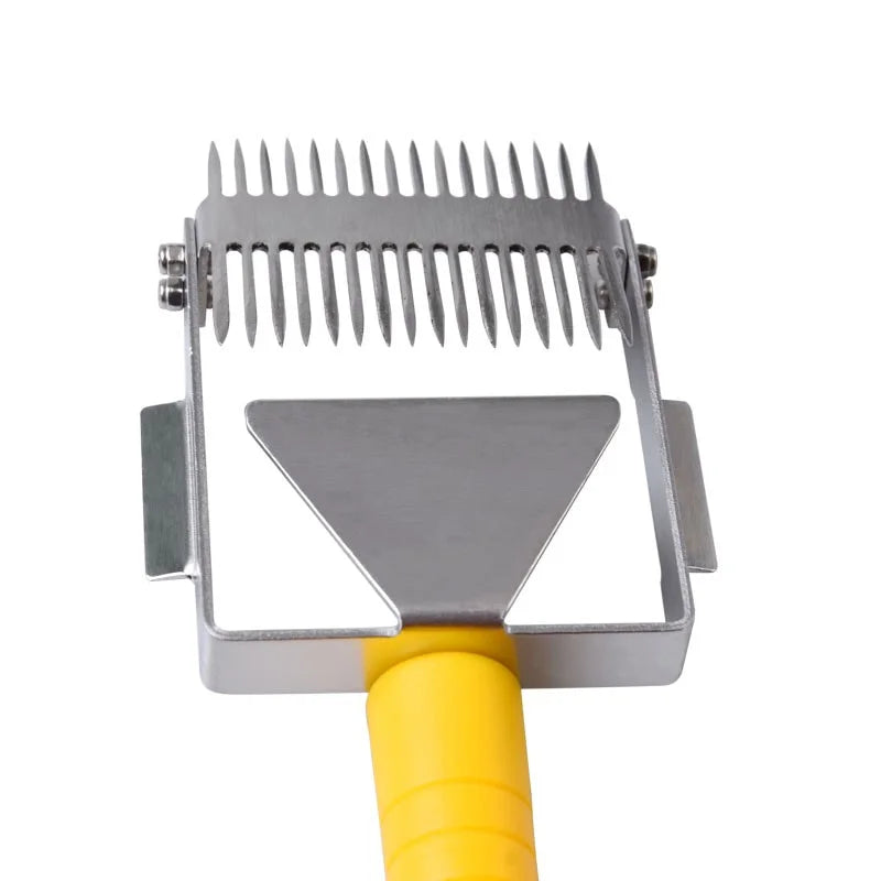 Uncapping Fork with Yellow Plastic Handle