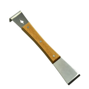 Tool with wooden handle, long