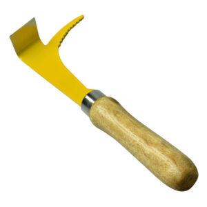 Tool with serrated yellow hook