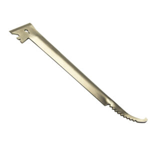 Serrated hook scraper; long