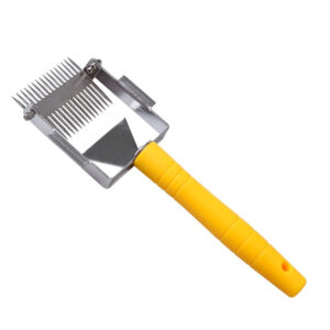 Uncapping Fork with Yellow Plastic Handle